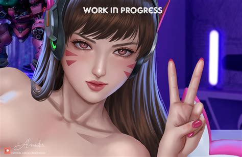 Alexander Dinh On Twitter Work In Progress Stay Tuned 😈🦇😘🍑🦊 Dva Overwatch Overwatch2