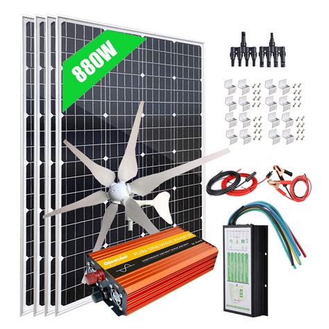 Buy W W Solar Wind Power Kits Garden Off Grid System For