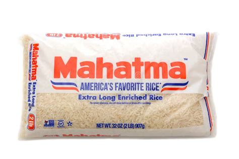 A 2 Pound Package Of Mahatma Extra Long Enriched Rice Editorial Stock