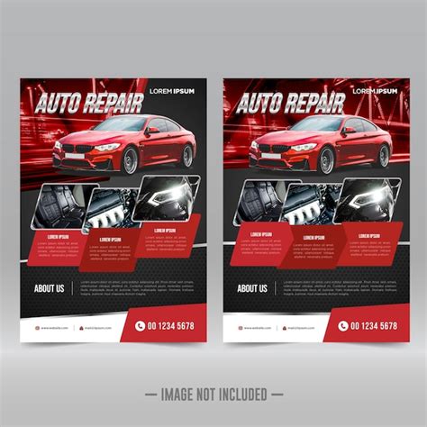 Premium Vector Car Repair Flyer Design Template