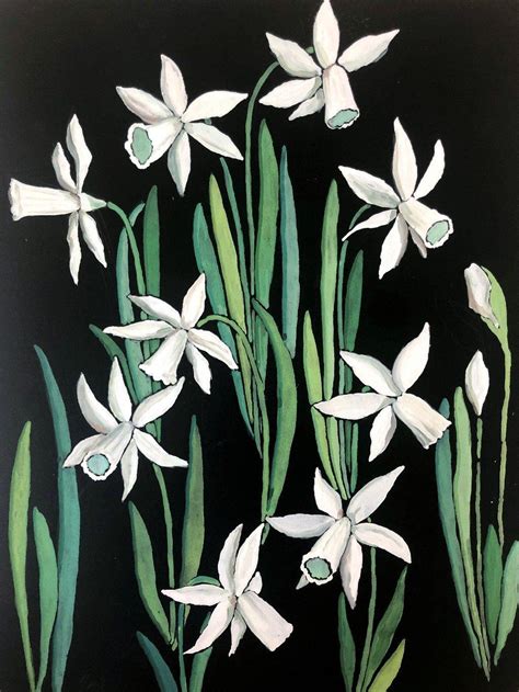 White Narcissus I | Narcissus, Paintings i love, Narcissus flower