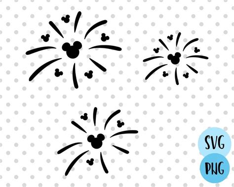 Disney Fireworks Silhouette Svg