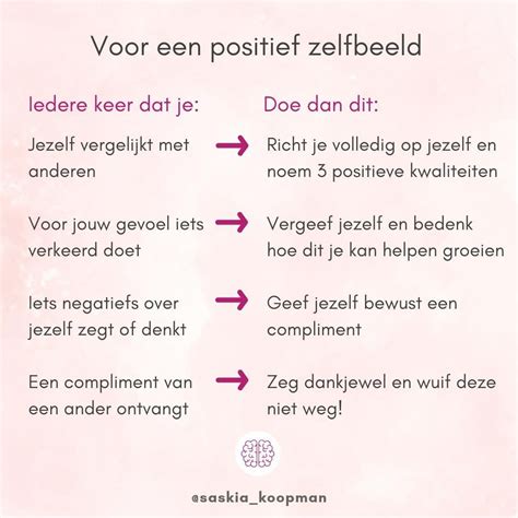 Een Aantal Quick Tips Voor Een Positief Zelfbeeld Besef Je