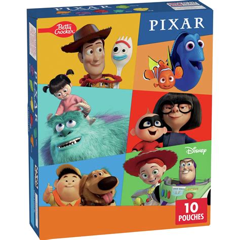 Disney Pixar Fruit Flavored Snacks Gummy Treat Pouches 10 Ct