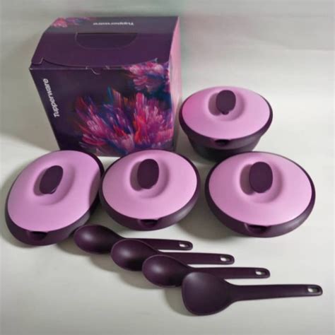 Tupperware Purple Royale Petit Serveware Set Micowaveable Food