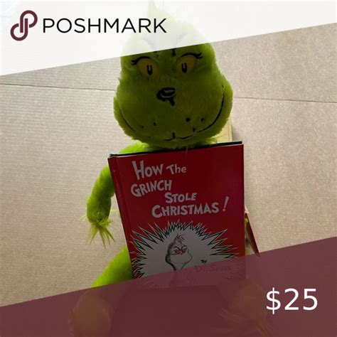 Dr Seuss How The Grinch Stole Christmas Book And Kohls Cares Stuffed