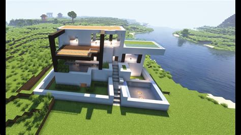 Minecraft Modern House Build Tutorial Ii Minecraft Tutorial Ep 8 Youtube