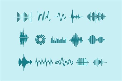 15 Audio Waveform Icons Graphics Envato Elements