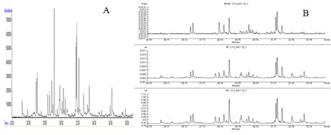 8 A Gcms Chromatogram Showing The Total Peaks Of Extractable Plfas At