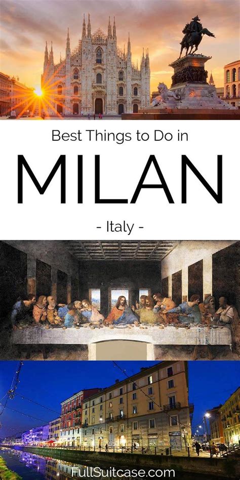 Two Pictures With The Words Best Things To Do In Milan Italy And An