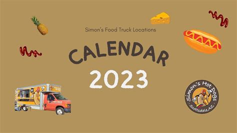 Simons Food Truck Stops Calendar