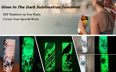 Amazon Tswofia Pack Glow In The Dark Sublimation Tumblers Oz