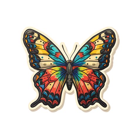 Colorful Butterfly Illustration with Vibrant Wing Patterns 44313947 PNG