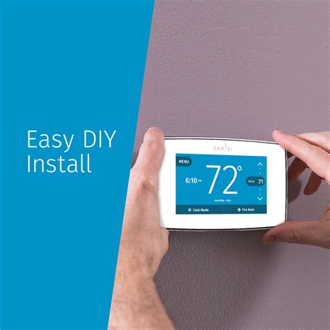 Emerson Sensi Touch Wi Fi Controlled Smart Thermostat With Humidity Sensor Alexa Compatible C