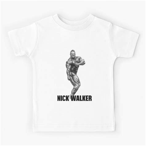 Nick Walker Triceps Pose Bodybuilder Bw Kids T Shirt For Sale By