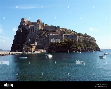 Italy Ischia Ischia Town Aragonese Castle Stock Photo Alamy