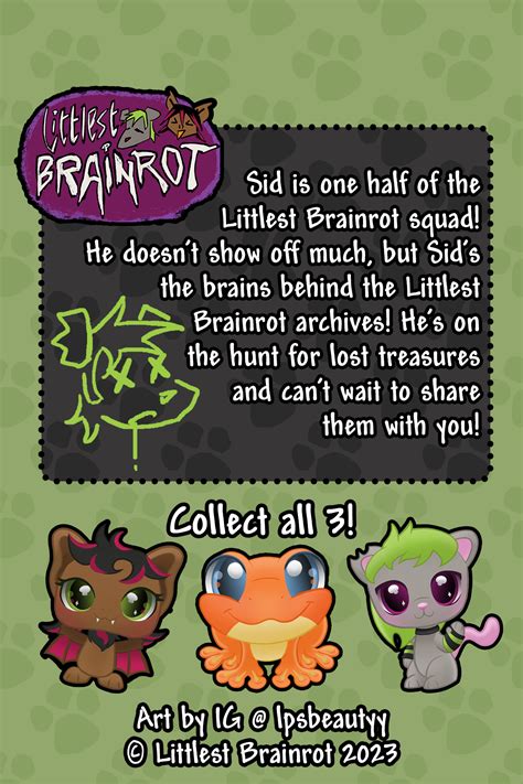 Lps Littlest Brainrot Mascot Sticker Sid 🐾 Authentic Lps At Littlest Brainrot