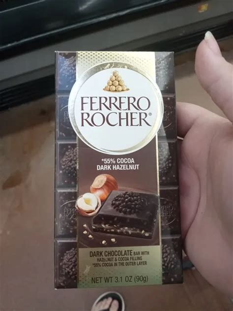 Ferrero Rocher 55 Dark Chocolate Bar With Hazelnut Cocoa Filling