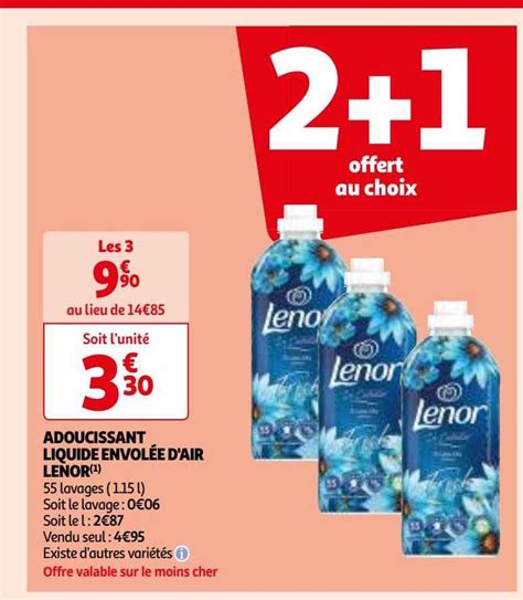 Promo Adoucissant Liquide Envol E D Air Lenor Chez Auchan Icatalogue Fr