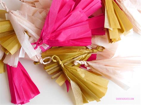 How To Make Tissue Paper Tassels Sharifa Creates