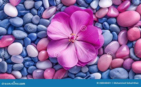 Pink Color Stones Polished Stones As Texture Background Ai Generative Stock Illustration