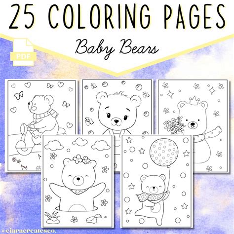 25 Cute Teddy Bear Coloring Pages Baby Bear Coloring Pages for Kids ...