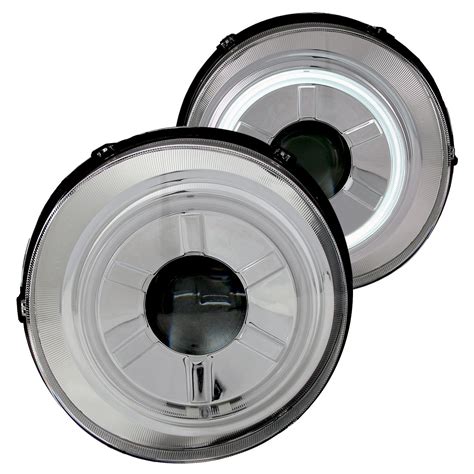 Anzo LED Headlights Chrome CCFL Halo Projector 111115