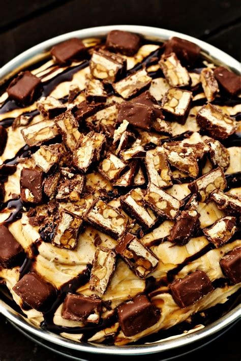 Snicker Brownie Ice Cream Cake Loaded With Snickers Chocolate