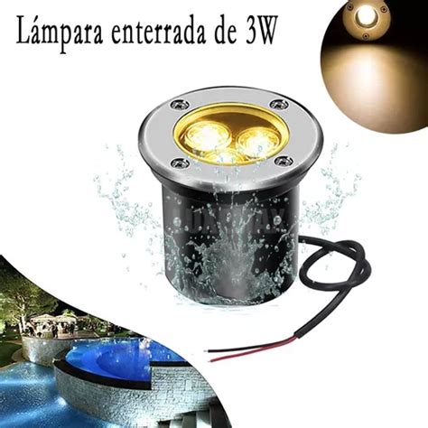 Lampara Empotrado Led Para Piso 3w Luz Calida O Blanca Meses sin interés