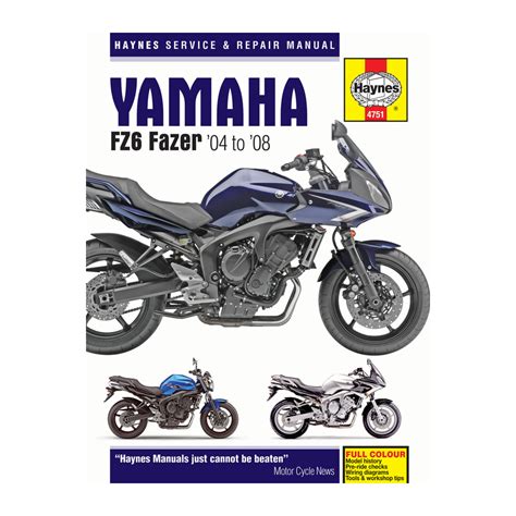 Haynes Riparation Manual Yamaha Fz6 Fazer