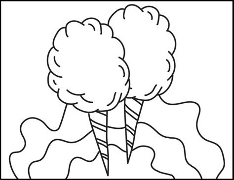 Cotton Candy Coloring Pages Roaring Spork