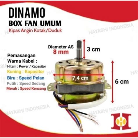 Jual Dinamo Motor Kipas Angin Box Fan Kotak Duduk Maspion Sanex Kdk Rrt