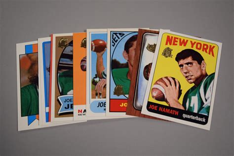 1996 Topps Joe Namath Reprints Complete Insert Set 1 10 New York Jets