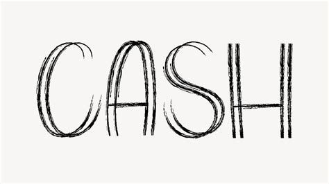 Cash Word Brush Stroke Typography Free Photo Rawpixel