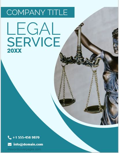 Legal Services Company Profile Cover Page Templates For Word