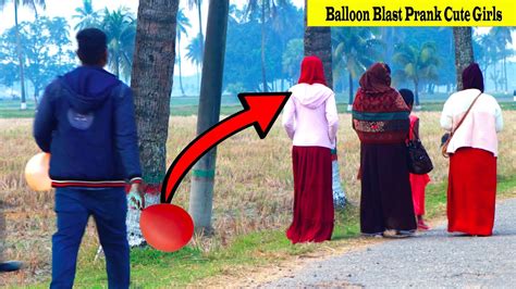 Balloon Blast Prank On Cute Girls Prank Video 2022 By Moha Prank