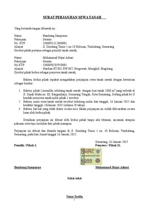 Surat Perjanjian Sewa Tanah 11