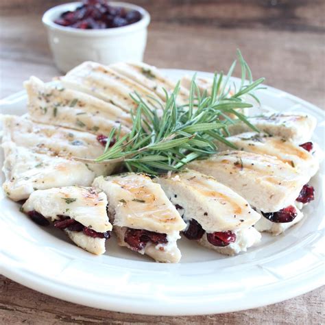 Cranberry Goat Cheese Stuffed Chicken