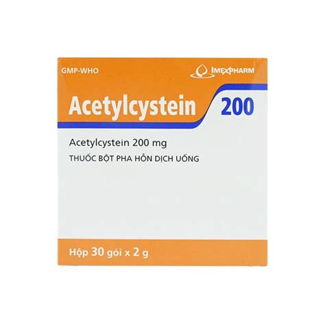 Acetylcystein 200mg bột gói Imexpharm 30 gói Pharmart vn