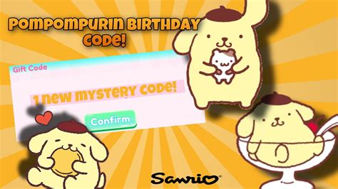 Limited Pompompurin Birthday Code My Hello Kitty Cafe Roblox Youtube