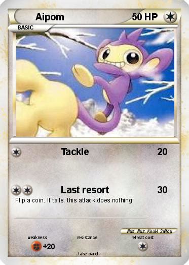 Pokémon Aipom 80 80 - Tackle - My Pokemon Card