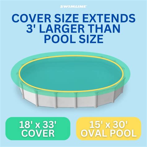 Swimline 18 Ft X 33 Ft 18 Ft X 33 Ft Winter Cover For 15 X 30 Ft Pool Polyethylene Winter Oval