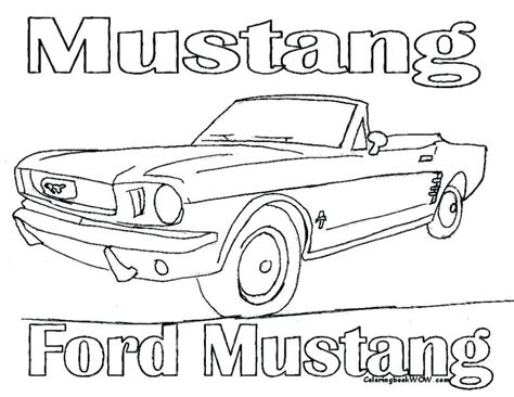 Ford Mustang Coloring Pages Good Gt500 Cars Lab Car 3 Free Printable