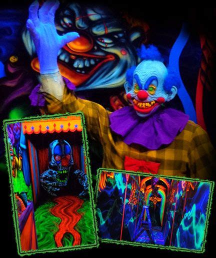 Blacklight Attractions Haunted Houses 3d Halloween Circus Blacklight Halloween Creepy Carnival