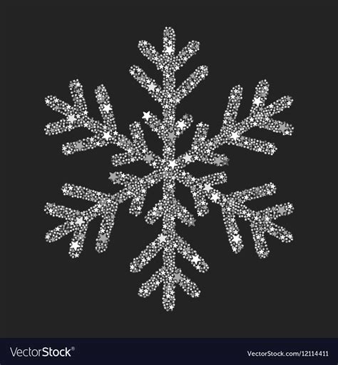 Silver snowflake from christmas decoration Vector Image