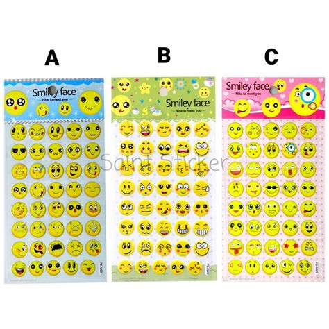 Sticker Embossed Image Paste Sticker Children Character Smiley Emoji ...