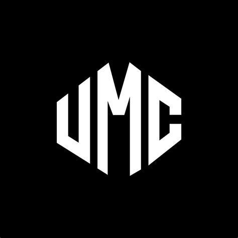 UMC letter logo design with polygon shape. UMC polygon and cube shape ...