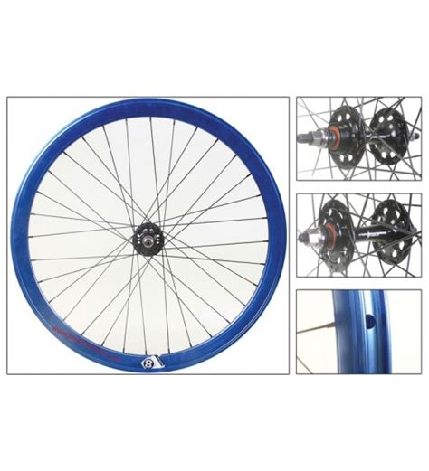 Rueda Trasera Fixie Origin Azul Anodizado Buje Sellado Aligerado