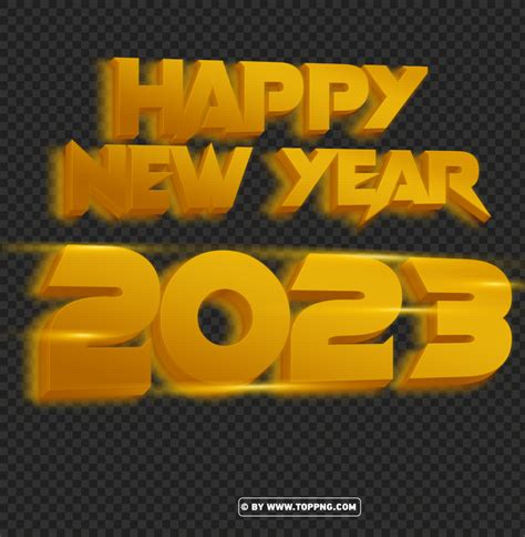 Free Download Hd Png Download Happy New Year 2023 Gold 3d Speed Style