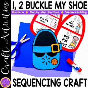 1 2 Buckle My Shoe Craft Nursery Rhyme Sequencing Activities | TPT